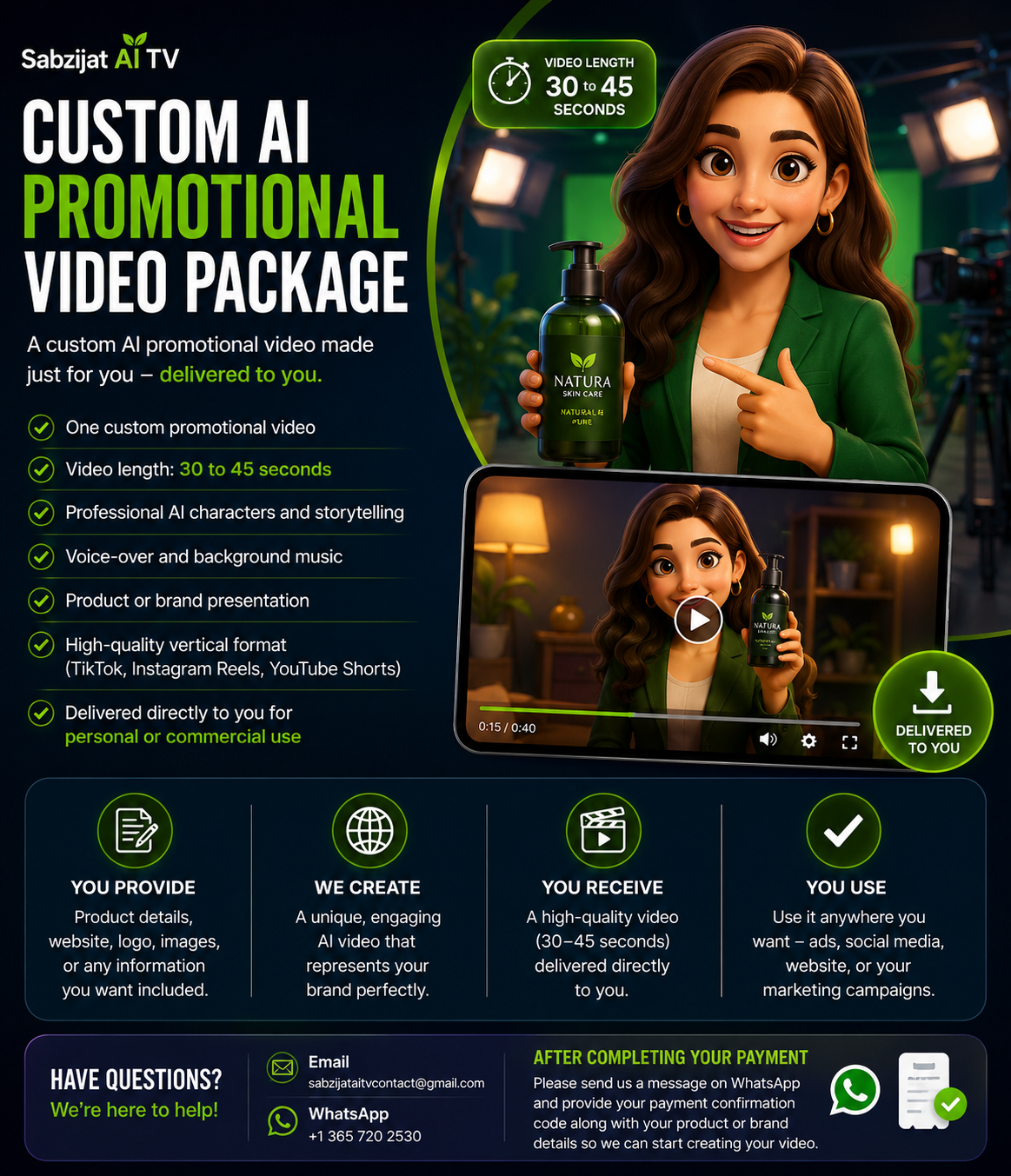 Custom AI Promotional Video Package